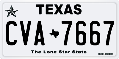 TX license plate CVA7667
