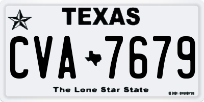 TX license plate CVA7679