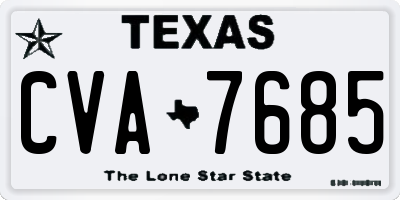 TX license plate CVA7685