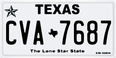 TX license plate CVA7687
