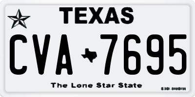 TX license plate CVA7695