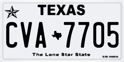 TX license plate CVA7705