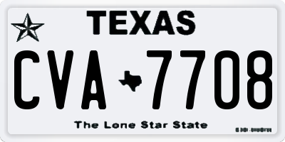 TX license plate CVA7708