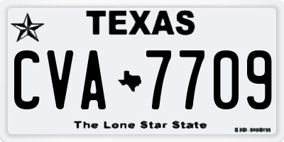 TX license plate CVA7709