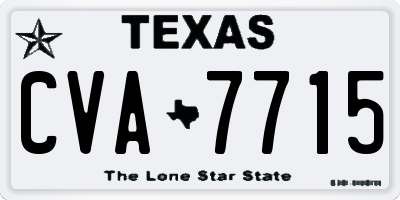 TX license plate CVA7715