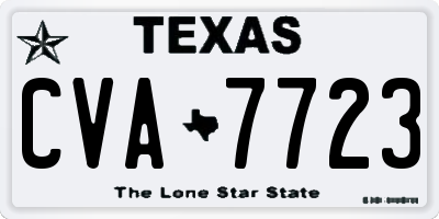TX license plate CVA7723