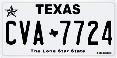 TX license plate CVA7724