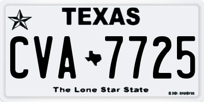 TX license plate CVA7725