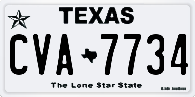 TX license plate CVA7734