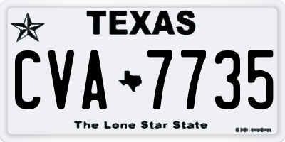 TX license plate CVA7735