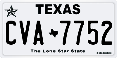 TX license plate CVA7752