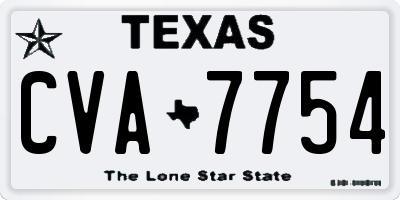 TX license plate CVA7754