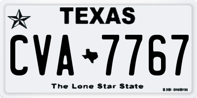 TX license plate CVA7767