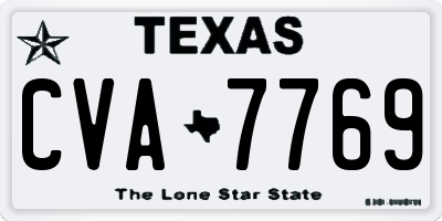 TX license plate CVA7769