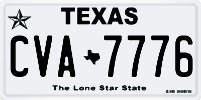 TX license plate CVA7776