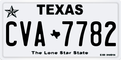 TX license plate CVA7782