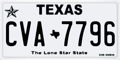 TX license plate CVA7796