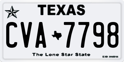 TX license plate CVA7798