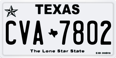 TX license plate CVA7802