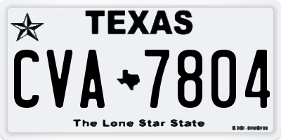 TX license plate CVA7804