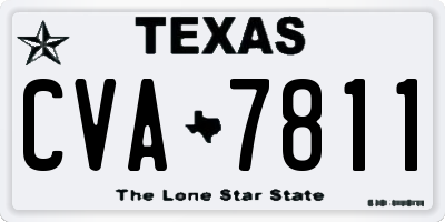 TX license plate CVA7811