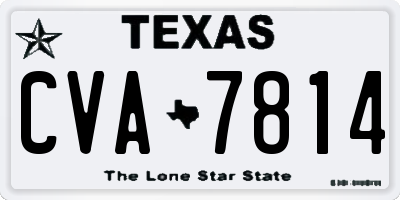 TX license plate CVA7814