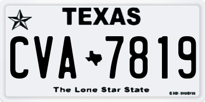TX license plate CVA7819