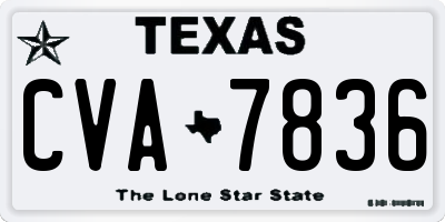 TX license plate CVA7836