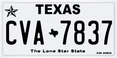 TX license plate CVA7837