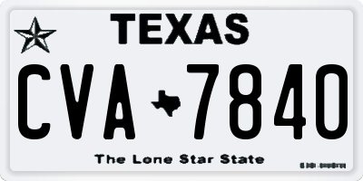 TX license plate CVA7840