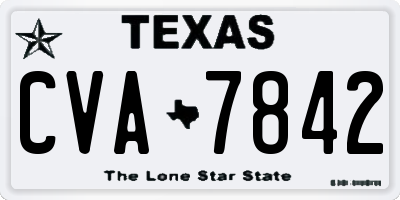 TX license plate CVA7842