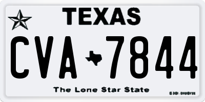 TX license plate CVA7844