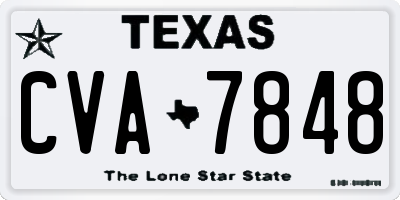 TX license plate CVA7848