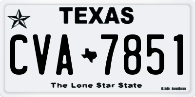 TX license plate CVA7851