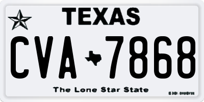 TX license plate CVA7868