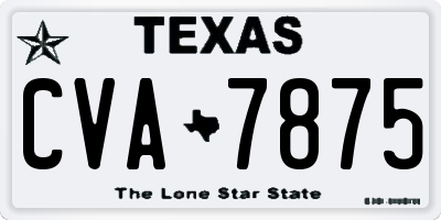 TX license plate CVA7875