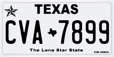 TX license plate CVA7899