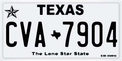 TX license plate CVA7904