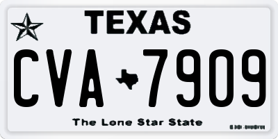 TX license plate CVA7909