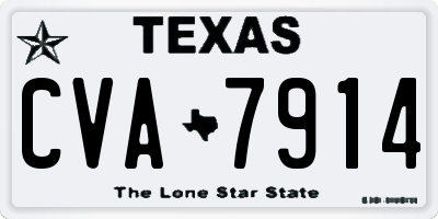 TX license plate CVA7914