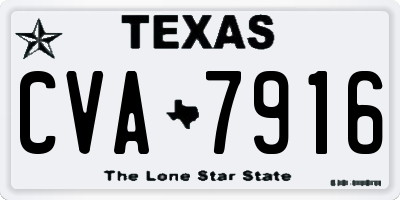 TX license plate CVA7916