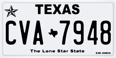 TX license plate CVA7948