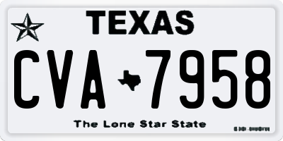 TX license plate CVA7958