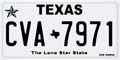 TX license plate CVA7971