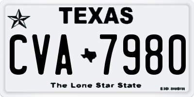 TX license plate CVA7980
