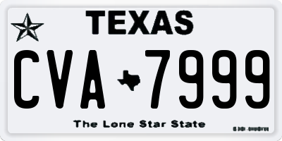 TX license plate CVA7999