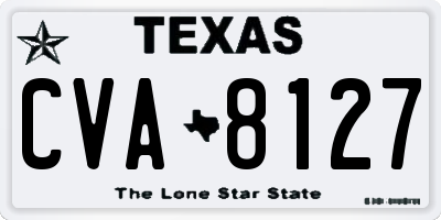 TX license plate CVA8127