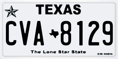 TX license plate CVA8129