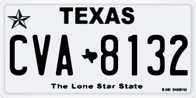 TX license plate CVA8132