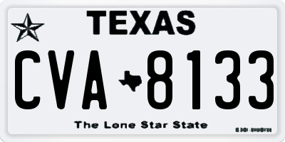 TX license plate CVA8133